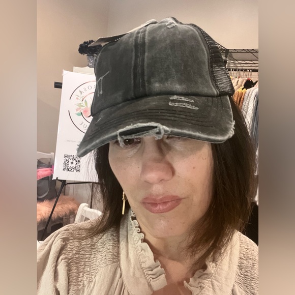 Distressed Ponytail Cap - Picture 3 of 3